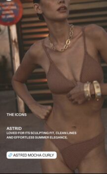 Μπούστο μπικίνι Astrid Mocha Curly Stefania Frangista