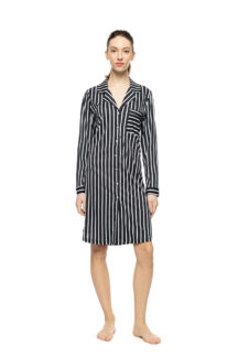 Νυχτικό stripes dark navy Pink Label