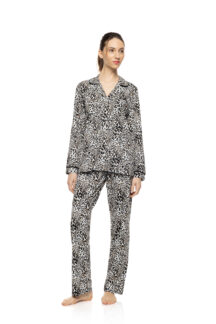 Πυζάμα ivory leopard Pink Label
